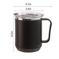 thumbnail image 3 of XYAIYT Portable Double Layer Stainless Steel Coffee Mug with Lid and Handle Induction Heatable Leakproof Design Insulated for Travel Camping Office Gift for Holidays, 3 of 8