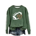 thumbnail image 2 of Sweatshirts For Women Trendy Teen Girls Graphic Rugby Print Long Sleeve Pullover Top Loose Fit Hoodies 2024 Winter Outfits Fashion Clothes Green XXL, 2 of 3