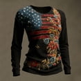 thumbnail image 2 of MEICHEN Patriotic American Flag Shirts for Women Fashion Casual Long Sleeved Celebrates 250th Anniversary USA Shirts Tops, 2 of 3