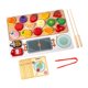 thumbnail image 1 of Cocina de madera para niños, juguete educativo de comida, juego de rol, habilidad fina, juego de simulación realista, juego de cocina, 1 of 8