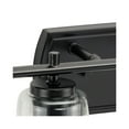 thumbnail image 6 of Adley Collection Six-Light New Traditional Matte Black Clear Glass Bath Vanity Light, 6 of 12