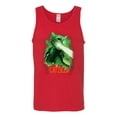 thumbnail image 2 of Catzilla Parody Taking Over City | Mens Cat Lover Graphic Tank Top, Red, X-Large, 2 of 3