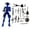 Blue, variant on T13 Magnetic Action Figure, Multi-Joint Movable Robot Model with Weapon Accessories, 1-Pack Creative Assembly Decompression Collectible, 5.31in