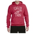 thumbnail image 2 of Wild Bobby, That Crazy Cat Lady, Pop Culture, Unisex Graphic Hoodie Sweatshirt, Vintage Heather Red, Small, 2 of 3