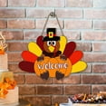 thumbnail image 4 of Thanksgiving Turkey Door Sign, Welcome Wreath for Front Door, Wood Fall Hanger for Home Indoor Outdoor Decor, 4 of 5