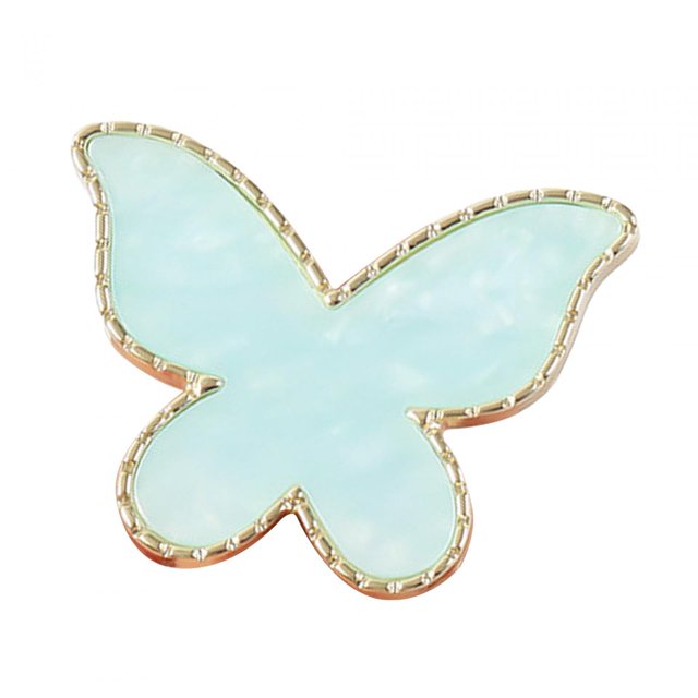 Paleta de arte de uñas jinwen anillos paleta de mezcla de colores de pintura forma de mariposa Azul claro