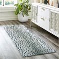 thumbnail image 1 of HomeRoots 491692 2 x 8 ft. Black Gazelle Print Shag Handmade Non Skid Runner Rug, 1 of 1