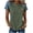 Army Green Tops, variant on Blouse for Women Soild Color Plus Size V Neck Tunic Tops Summer Short Sleeve Trendy Casual Flowy Shirts Gray Tops S