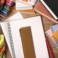 thumbnail image 6 of Slim Leather Pencil Pouch, Portable Elastic Pencil Case Zippered Stationery Bag for Daily & Office Supplies, 6 of 6