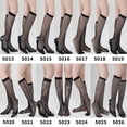 thumbnail image 3 of Zhuge Calcetines de red de pesca para mujeres, calcetines para pantorrillas - calcetines para piernas delgadas, tamaño universal, estilo B - E - 2 pares, 3 of 5
