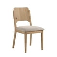 thumbnail image 3 of Set of 2 Modern Dining Chairs with Upholstered Seat and Back, Warm Wood Finish, Scandinavian Style Side Chairs for Kitchen and Dining Room, 3 of 6