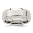 thumbnail image 6 of 925 Sterling Silver 8mm Bevel Edge Band Ring Size 13, 6 of 6