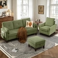 thumbnail image 3 of Soscana Convertible Sectional Sofa & Accent Chair,3 Seat L Shaped Couch with Reversible Storage Ottoman&Side Pockets, for Living Room Office Apartment Apt, 3 of 8