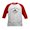 Red/White, variant on - Niagara Falls Canada Kids Baseball Jersey - Kids Cotton Baseball Jersey, 3/4 Sleeve Shirt