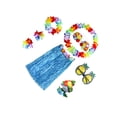 thumbnail image 1 of Qarigey 8 Uds fiesta hawaiana conjunto de baile Hula guirnalda de flores hawaianas de playa muñequera gafas de sol de piña pinza para el pelo Prendas para la parte inferior del cuerpo No. 4 Qarigey AP007797-04, 1 of 3