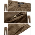 thumbnail image 4 of Pantalones a juego para hombre, cónicos, elásticos, casuales, color caqui, 86 x 79 cm, 4 of 5
