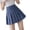 Blue, variant on Women's Patchwork Checked Pleated Skirt Waist Defining Skirt Green M