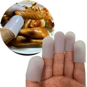 5pcs Silicone Finger Protector Sleeve Isolation Anti-dérapant Finger Cover