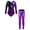 Purple, variant on YiZYiF Kids Girls 2Pcs Set Gymnastics Dance Outfit Yoga Suit Prints Patchwork Leotard with Shiny Leggings Black 8
