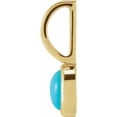 thumbnail image 2 of 14k Yellow Gold Round Natural Simulated Turquoise 5mm Polished Pendant Necklace Pendant for Women, 2 of 2