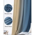 thumbnail image 6 of Navy Blue Yellow Ombre Blackout Curtains 96 Inch Length 2 Panels Set, Farmhouse Modern Gradient Art Full Shading Curtains for Windows, Blackout Curtains for Bedroom Living Room 52"x96", 6 of 8