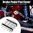 thumbnail image 2 of Motocicleta Freno Pedal Pastilla Cubierta CNC Aluminio Aleación Plateado Tono, 2 of 6