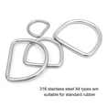 thumbnail image 1 of Langgg D-ring Webbing Harness Buckle Fittings Universal Small Stainless Steel Fixing Hoop Fixator Tools Weight Belt Rings 1in 1Set, 1 of 6