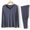 Dark Gray, variant on Swuxness Men 2 Piece Set Pajama Long Sleeve Crew Neck Top Straight Pants Solid Color Warm Homewear