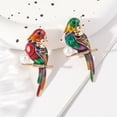 thumbnail image 5 of 2 Pcs Rhinestone Pearl Parrot Brooch Pin Animal Bird Brooches Lapel Pins Delicacy Jewelry Gifts for Birthday Anniversary Dress Accessories, 5 of 7