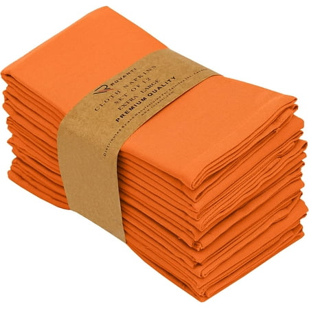 

Ruvanti Kitchen Cloth Napkins 12 Pack 18X18 inch Dinner Napkins Soft Comfortable Reusable Napkins Durable Linen Napkins Perfect Table Napkins Fall/Orange Napkins for Dinners Parties & Wedding