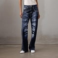 thumbnail image 2 of WTOBBY Women's Casual Print Jeans, Sporty Jeans Style Pants with a Comfortable and Relaxed Fit, Ideal for Leisure Activities and Everyday Wear,Gray 2XL, 2 of 8
