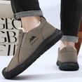 thumbnail image 4 of Willtoo Mens Snow Shoes Winter Fleece Lined Slip On Anti-Slip Walking Shoes Rugged Sole Thermal Ankle Boots Soft Faux Fur Lined Outdoor Casual Sneakers, 4 of 5
