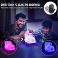 thumbnail image 3 of Luces nocturnas LED para niños Yuede, luz nocturna de silicona recargable por USB con adorables animales, 9 colores cambiantes, sensor táctil y tren con control remoto., 3 of 5