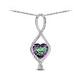 thumbnail image 2 of Star K� 8mm Rainbow Mystic Topaz Heart Infinity Loop Pendant Necklace, 2 of 9