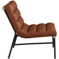 thumbnail image 5 of Meridian Furniture Burke Cognac Vegan Leather Accent Chair, 5 of 8