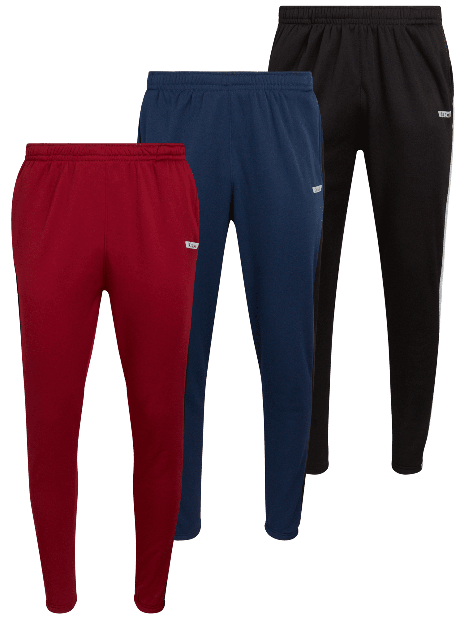 iXtreme Men's Sweatpants 3 Pack Active Fleece Jogger Pants (Size S