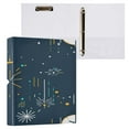 thumbnail image 3 of Digital Fireworks and Clock 12.4x10.6in PVC Round Ring Binders, 2-Pack, D-Ring 3-Hole, Metal Clip, 3 of 10