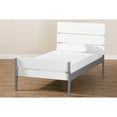 thumbnail image 7 of Baxton Studio Nereida Modern Classic Mission Style Grey-Finished Wood Twin Platform Bed, 7 of 7