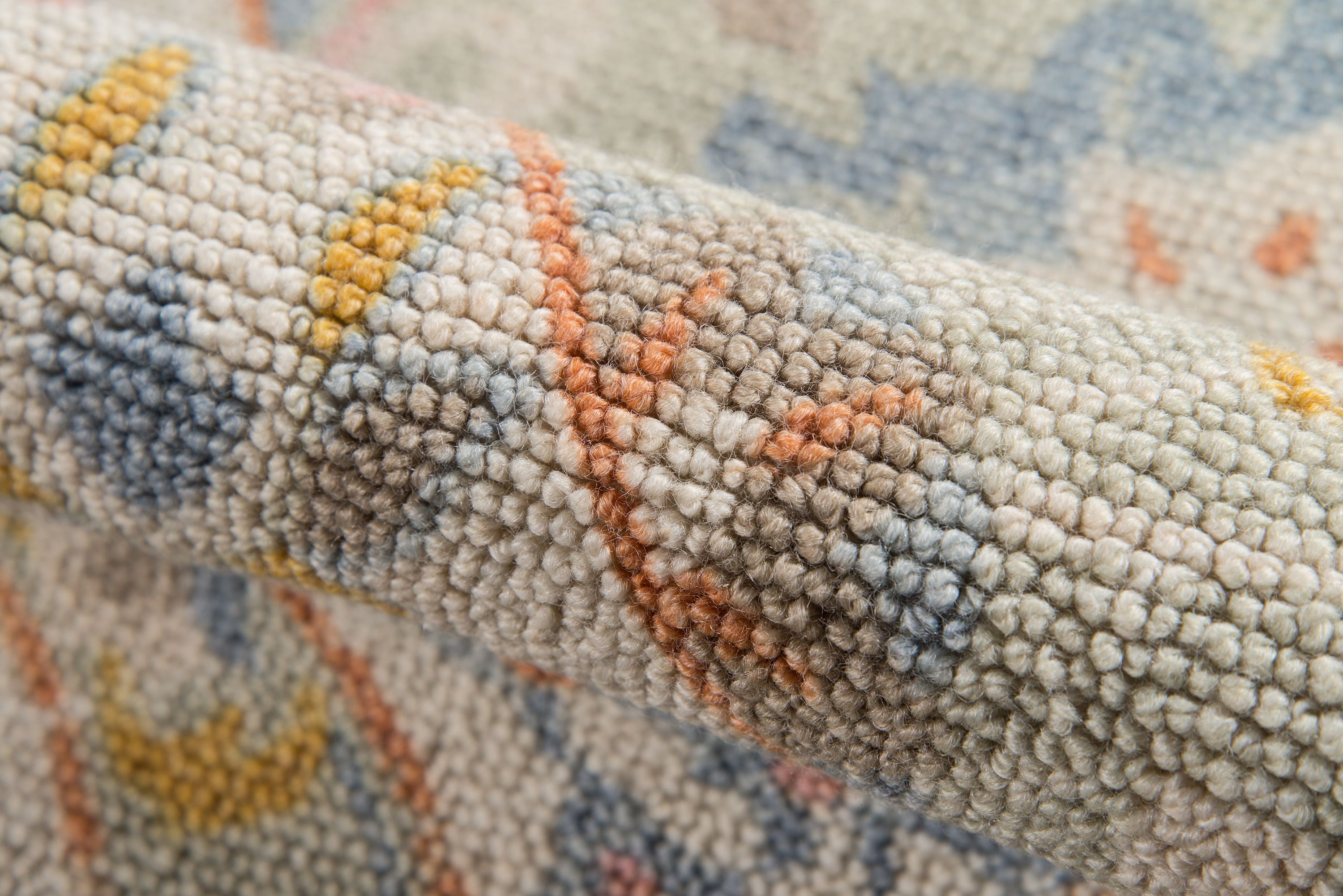 Momeni Anatolia Machine Made Wool and NylonLight Blue Area Rug 3'3" X 5'