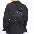 thumbnail image 3 of WRKEKC Sac Bandoulière Imperméable pour Extérieur avec Port USB, Sac de Poitrine Léger en Polyester pour Randonnée, Sangle Réglable et Multiples Poches, 3 of 6