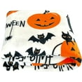 thumbnail image 5 of Serafina Home Halloween Throw Blanket: Fuzzy Black Cats and Jack O Lantern Pumpkin Print on Velvet Fleece for Sofa Bed Couch Chair Dorm, 5 of 7