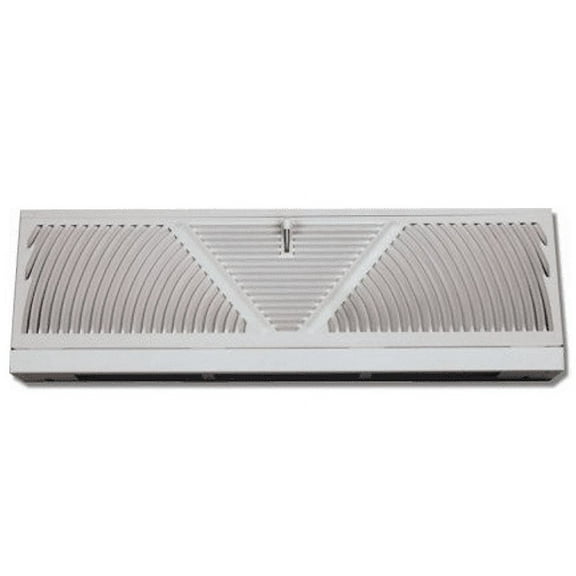 15" Extended Height White Baseboard Register