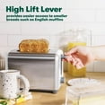 thumbnail image 5 of BELLA 2 Slice Toaster, Quick & Even Results Every Time, Wide Slots Fit Any Size Bread Like Bagels or Texas Toast, Drop-Down Crumb Tray for Easy Clean Up, Stainless Steel and White, 5 of 5