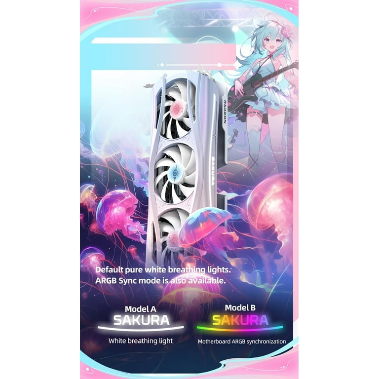 Yeston Sakura Atlantis Radeon RX 9070 XT 16G GDDR6 256bit 4nm