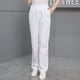 thumbnail image 1 of Pantalones de enfermera, pantalones blancos con cintura elástica para mujer, pantalones de médico, ropa de trabajo de primavera y otoño, pantalones de trabajo de verano de color rosa y azul, 1 of 3