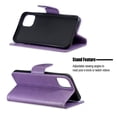 thumbnail image 5 of Allytech iPhone 11 Pro Max Case (6.5"), Slim Fit PU Leather Folio Butterfly Embossed Shockproof Wrist Hand Strap Flip Cards Holder Wallet Case TPU Back Cover for Apple iPhone 11 Pro Max, Violet, 5 of 8
