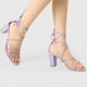 thumbnail image 2 of Sandalias de Tacón Grueso Allegra K con correas de Tiras para Mujeres Púrpura 38, 2 of 6