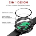 thumbnail image 3 of For Samsung Galaxy Watch 5 & Watch 4 44mm Tempered Glass Protector Screen Case Bling Crystal Diamond Full Hard PC Ultra-Thin Scratch Resistant Protective Cover, Black, 3 of 8