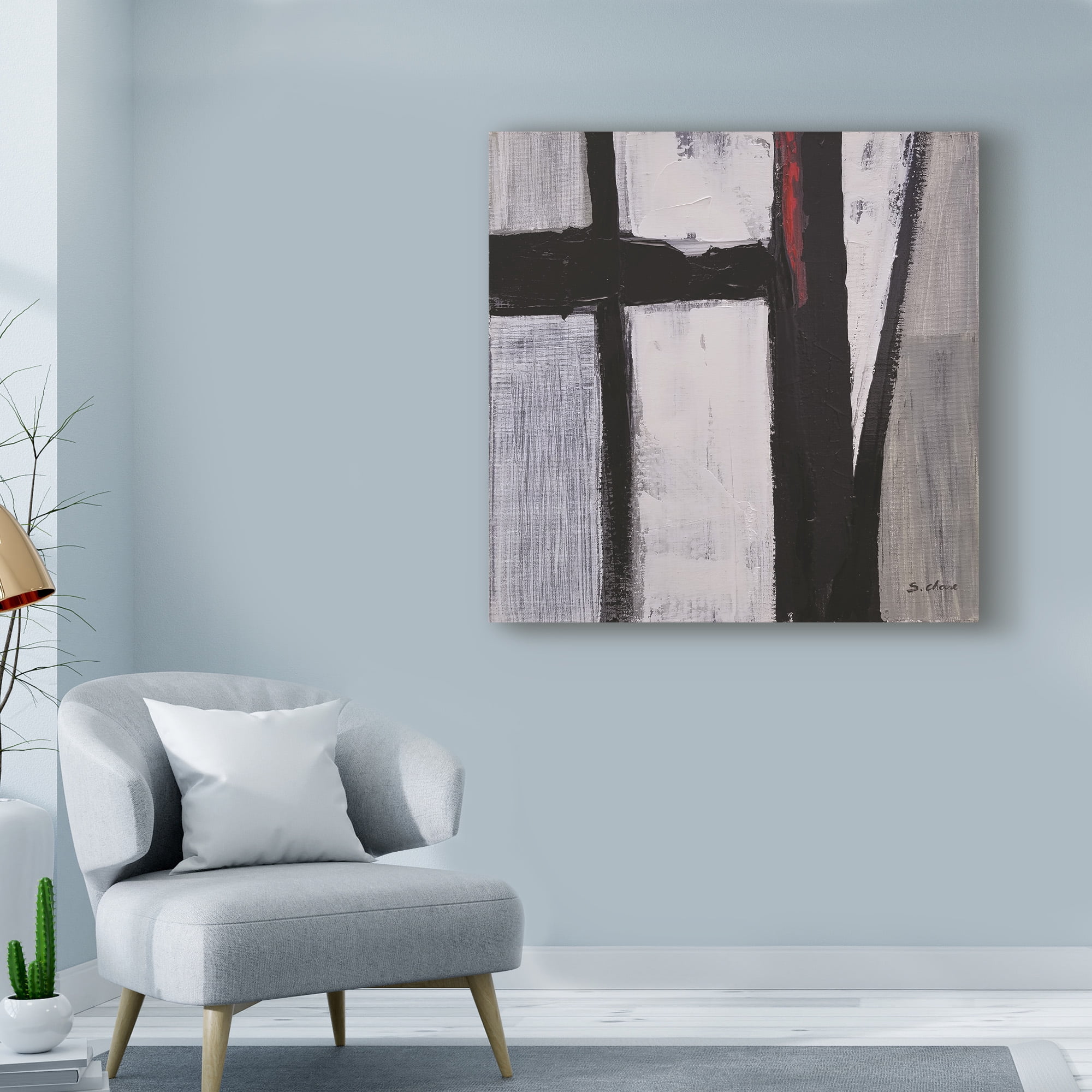 Trademark Fine Art 'Black and White Abstract 180709' Canvas Art by Masters Fine Art