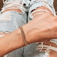 thumbnail image 6 of SmartBy 4mm Beads Bracelets Allergy Free Fine Workmanship Copper Stackable Bead Ball Chain Bracelets for Adult, 6 of 8
